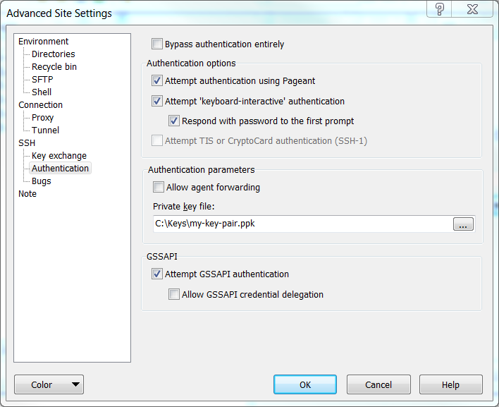 
							WinSCP Advanced 屏幕
						