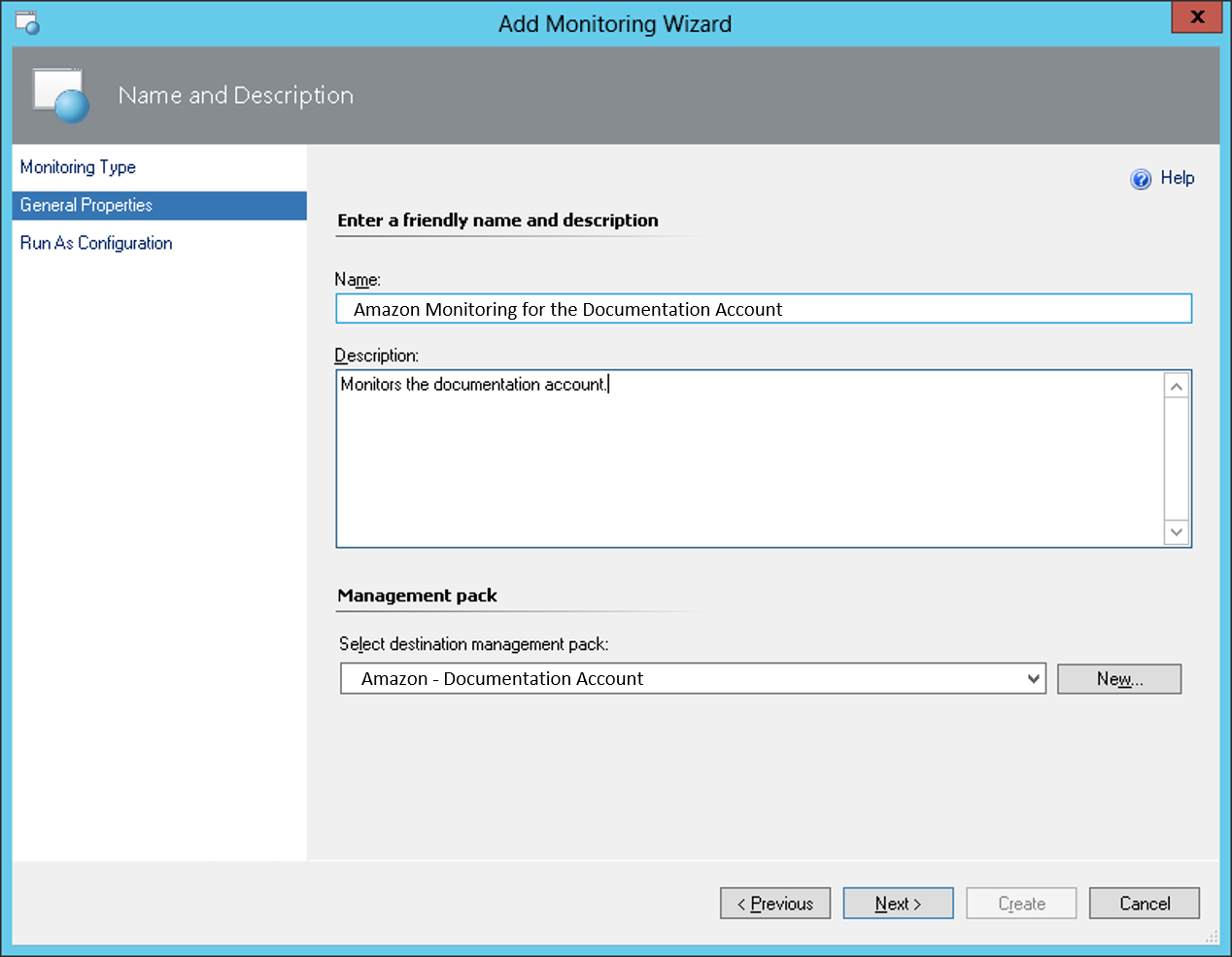 
									配置 Amazon Management Pack 以监控Amazon账户
								