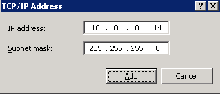 
               “TCP/IP 地址”对话框
            