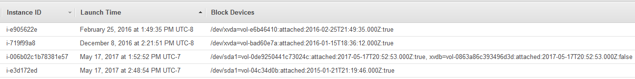 
                    检查“启动时间”和“块储存设备”列。
                  