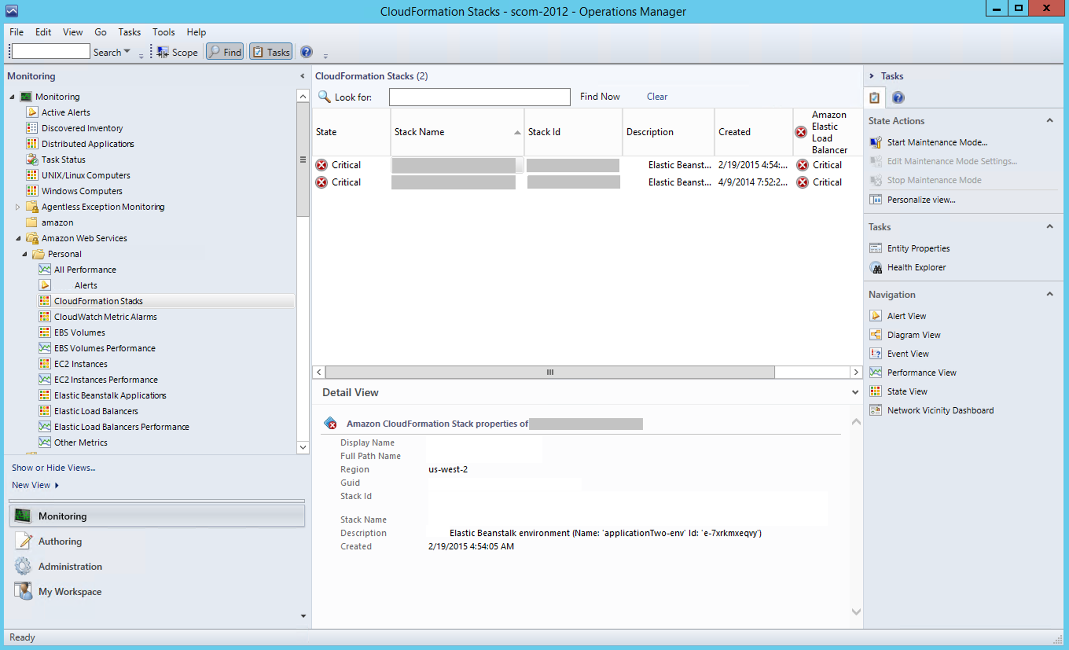 
							Amazon CloudFormation 堆栈状态视图
						