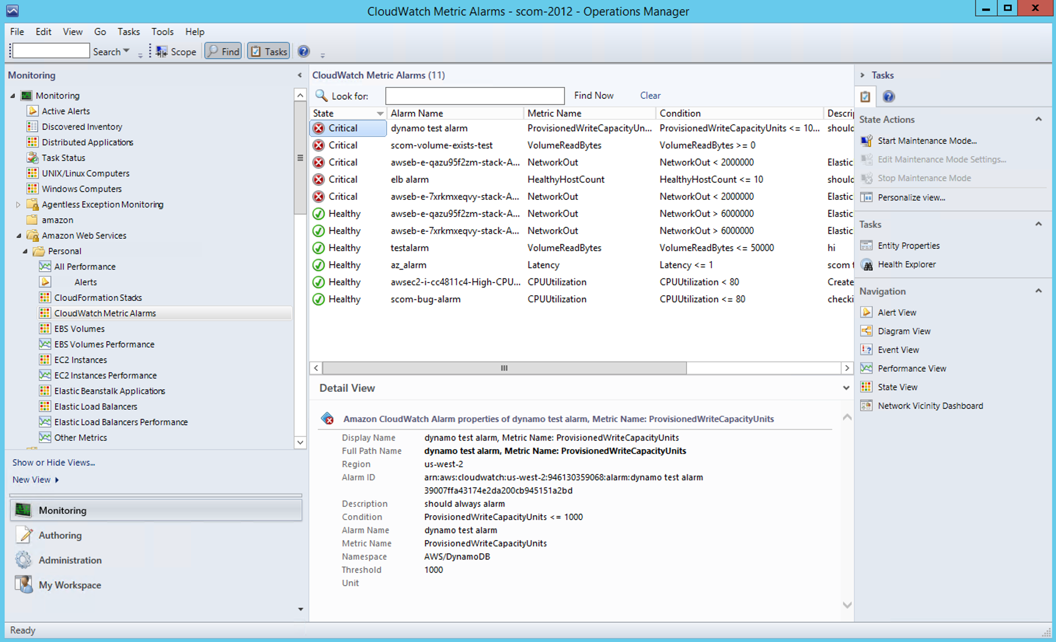 
							Amazon CloudWatch 指标警报
						
