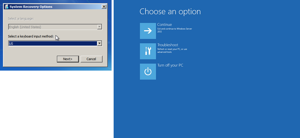 
                        恢复控制台屏幕截图
                    
