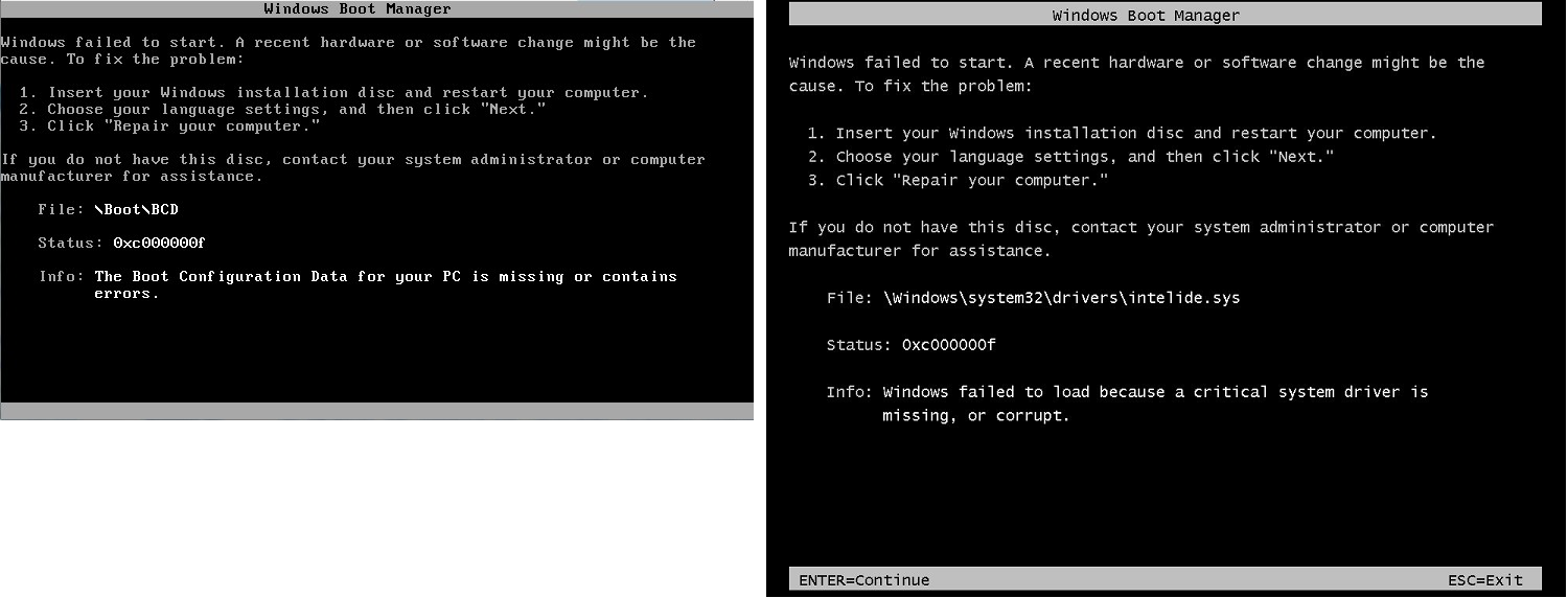 
                        Windows 引导管理器屏幕
                    