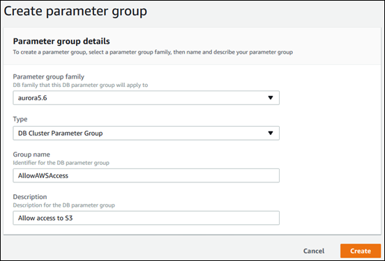 
                                        创建数据库集群参数组
                                    