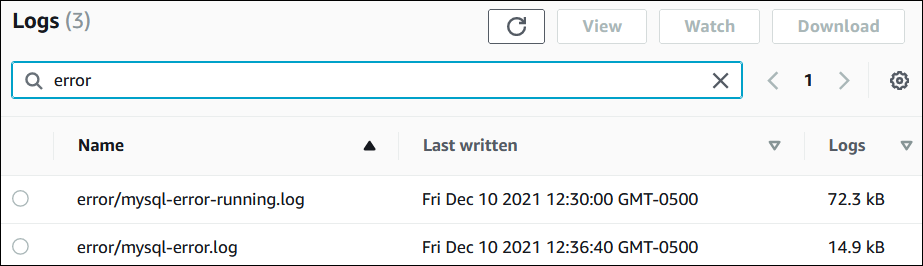 
							列出数据库事件
						