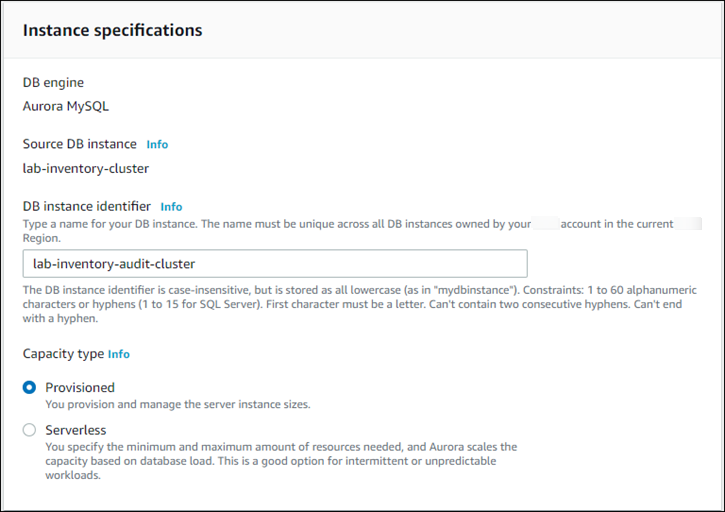 
                  创建克隆首先需要选择 Aurora 数据库集群。
                