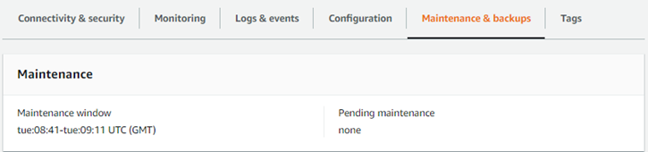 
              示例 Aurora Serverless 数据库集群的维护时段，不可由用户设置，没有待处理的维护
            