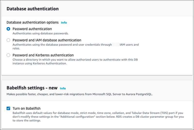 
							在您的 Aurora PostgreSQL 集群中打开 Babelfish。
						
