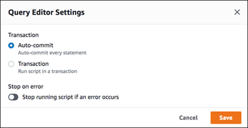
                            Query Editor Settings (查询编辑器设置)
                        