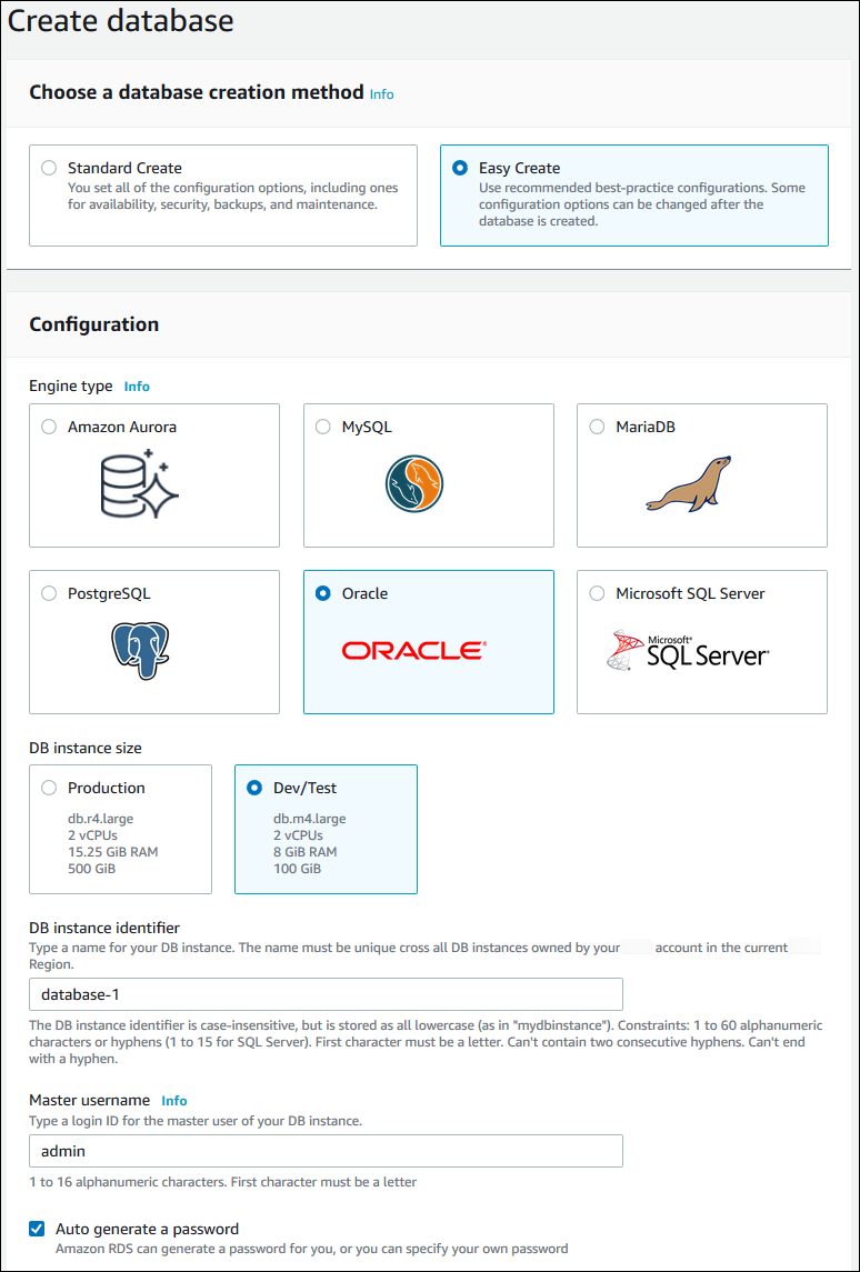 
						“创建数据库”页面
					
