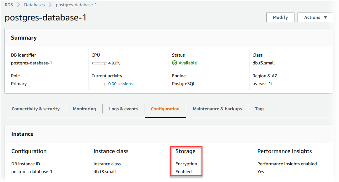 
                                    检查数据库实例的静态加密
                                