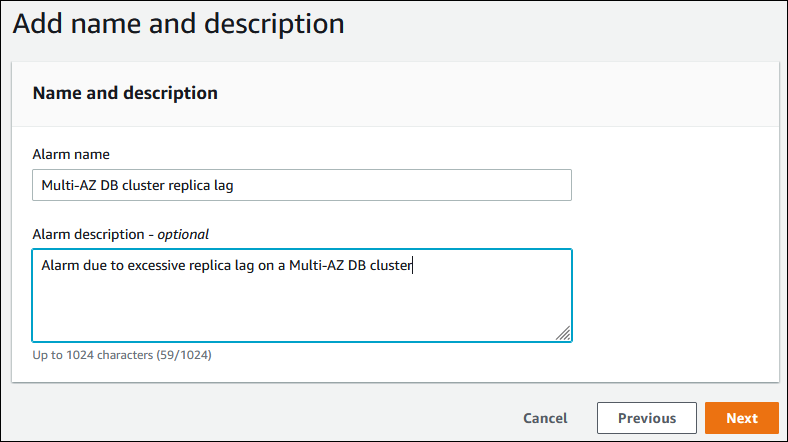 
                    Add name and description（添加名称和说明）页面
                