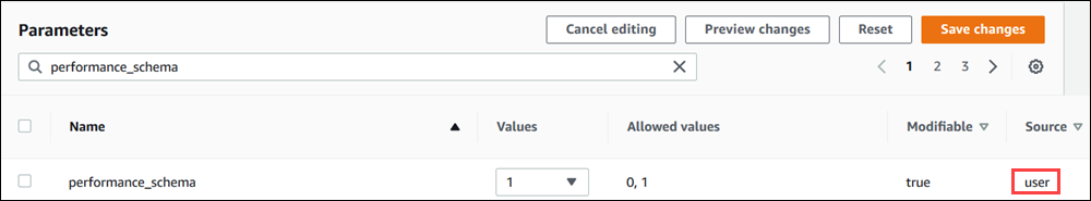 
							显示 performance_schema 参数的设置
						