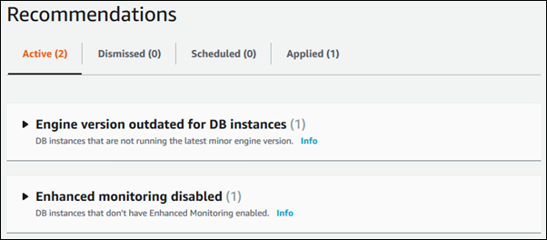 
                        控制台中的主建议页面
                    
