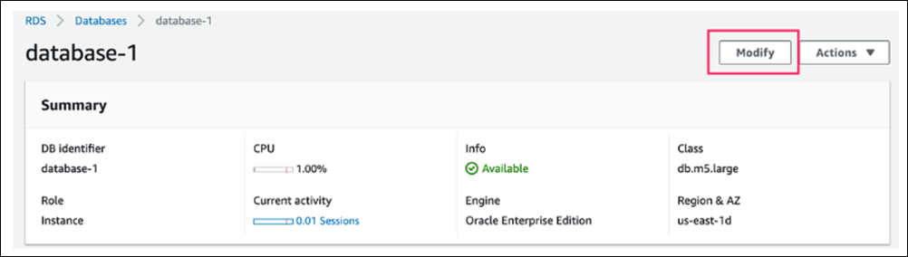 
                                        修改数据库实例
                                    