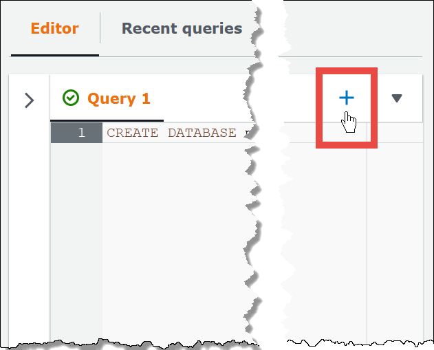 
                        选择加号图标以创建新查询。
                    