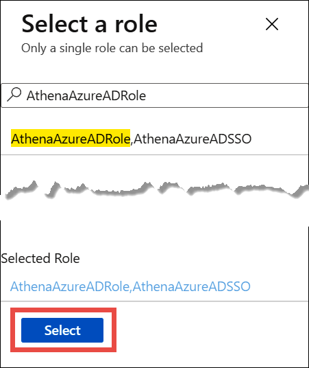 
                            在 Azure AD 门户中选择一个角色。
                        