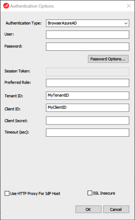 
                            输入 ODBC 连接的身份验证选项。
                        