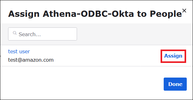 
                        选择 Assign（分配），然后选择 Done（完成）。
                    