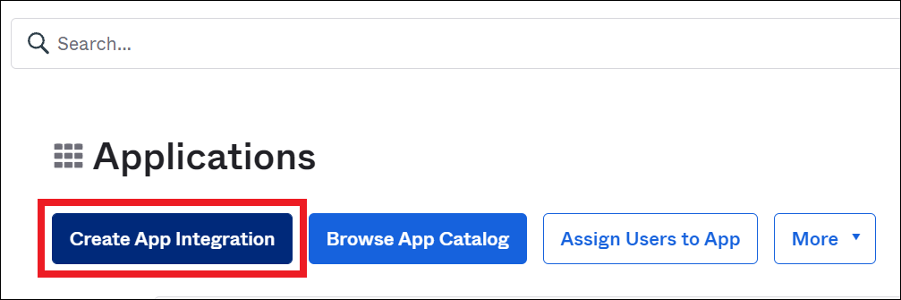 
                        选择 Create App Integration（创建应用程序集成）。
                    