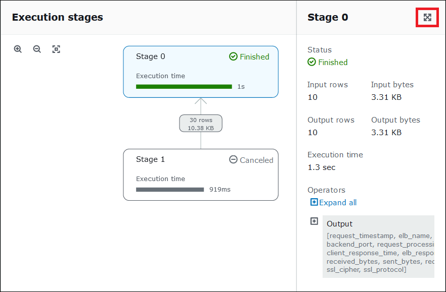 
                    阶段详细信息窗格。
                