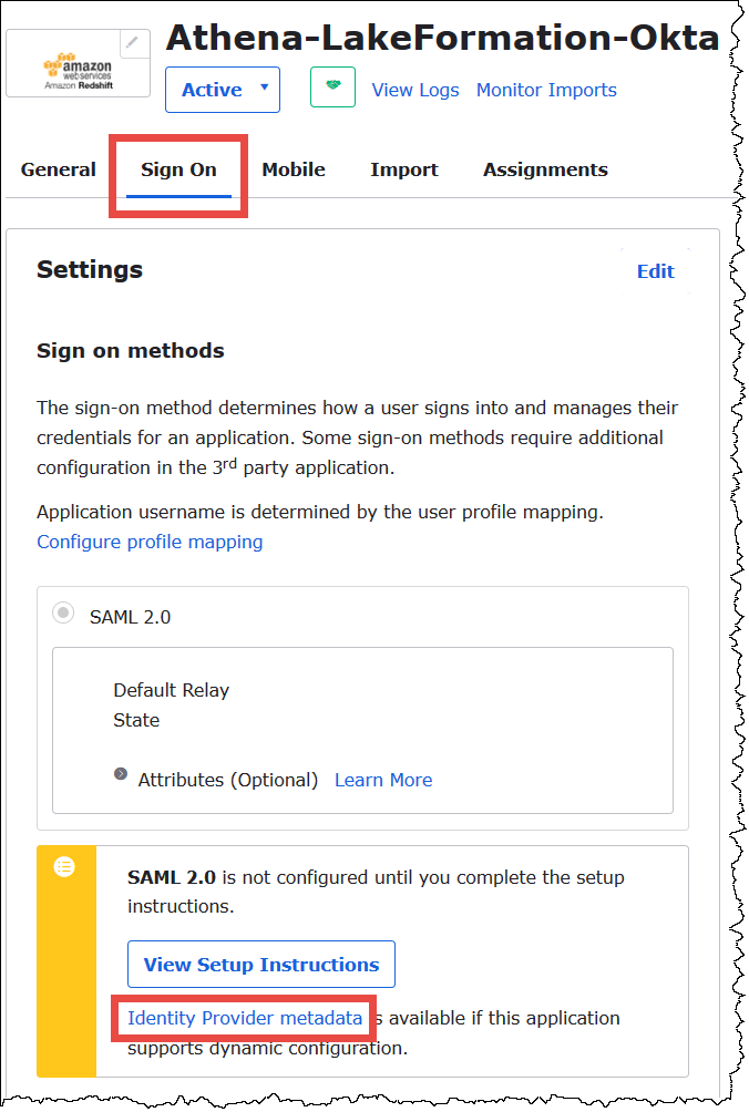 
                        右键单击 Identity Provider metadata（身份提供程序元数据）。
                    