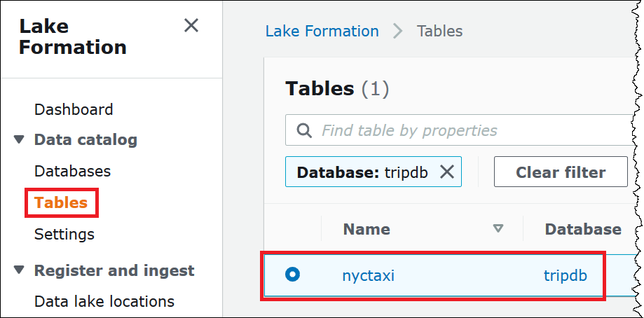
                        选择要授予权限的表。
                    