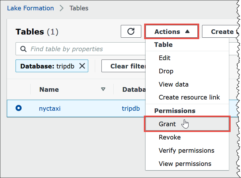
                        选择 Grant（授权）。
                    