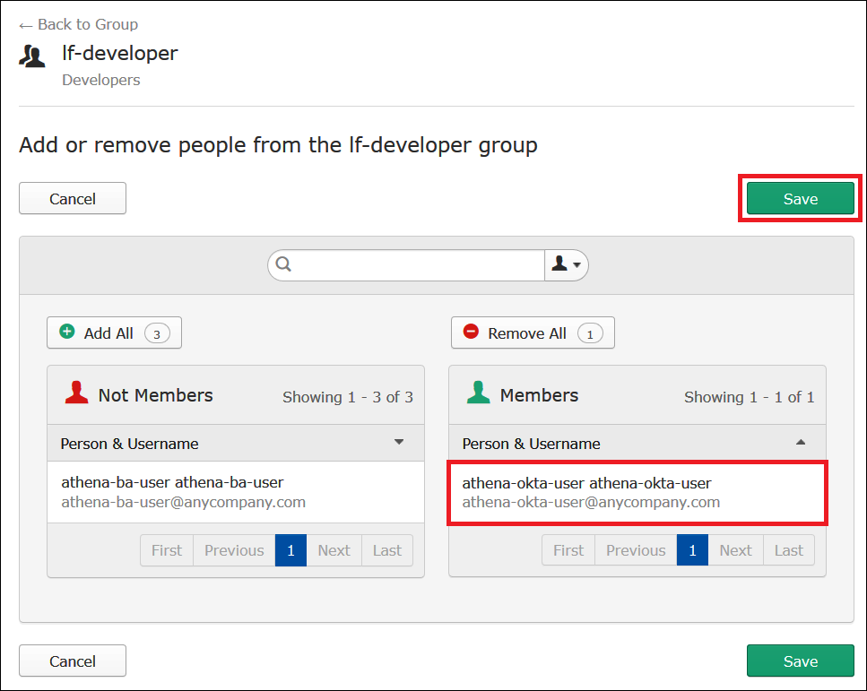 
                        添加到 Okta 组的 Okta 用户。
                    