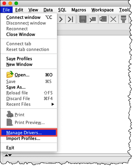 
                        选择 Manage Drivers。
                    