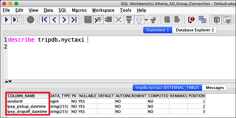 
                        仅返回前三列。
                    