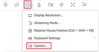 
                网络摄像机菜单选项
              