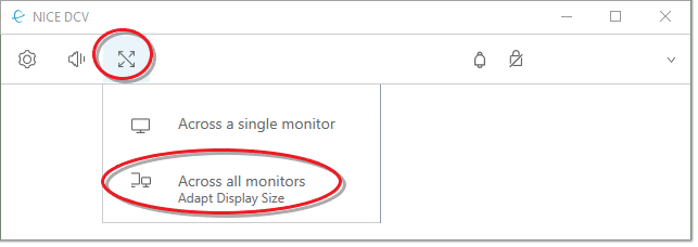 
            本机客户端工具栏上的全屏按钮。
          