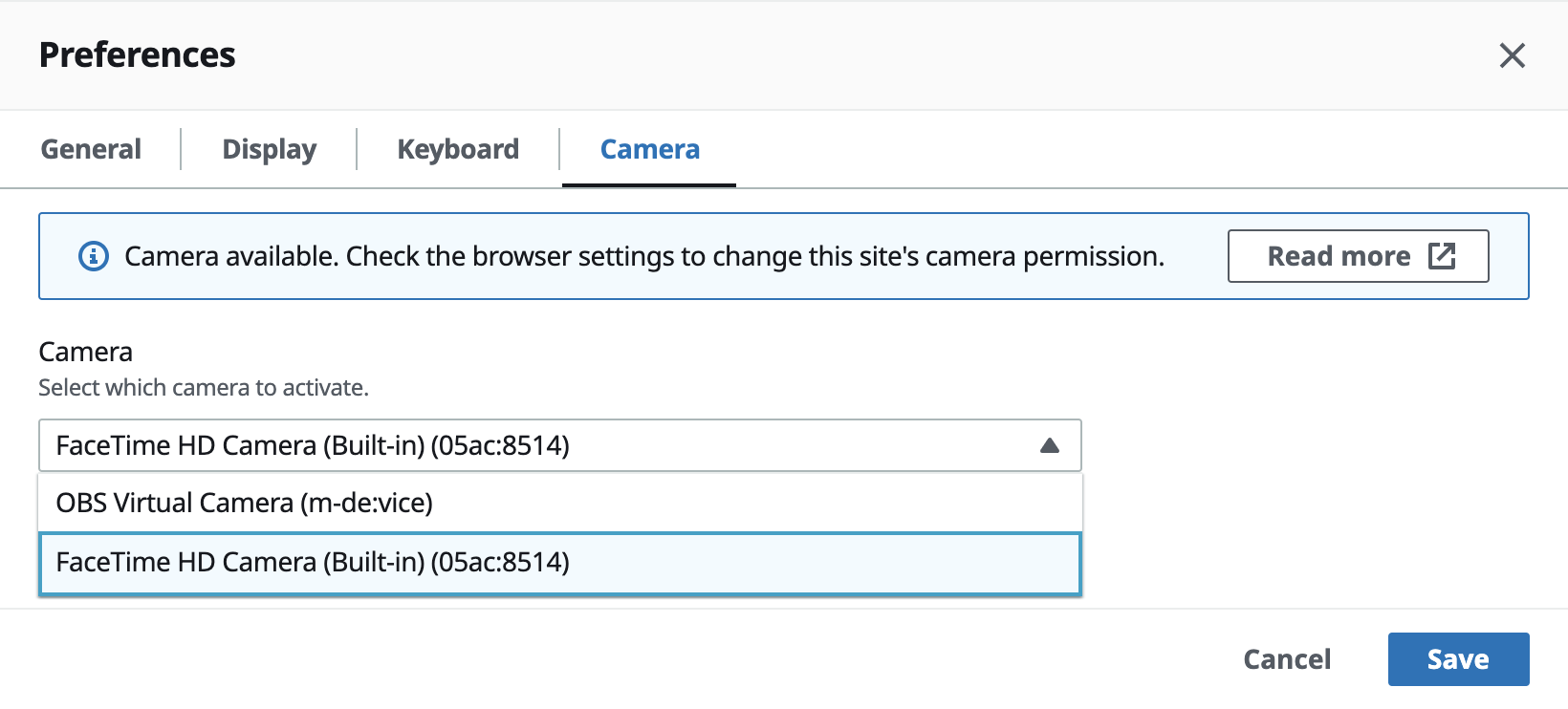 
            网络摄像机菜单选项
          