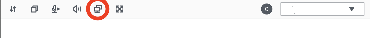 
            Web 浏览器客户端工具栏上的多屏幕按钮。
          