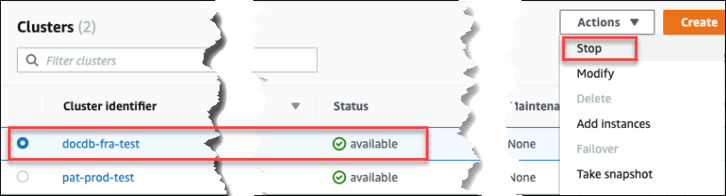 
                                    映像：停止集群
                                 