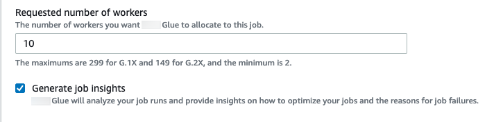 
        在 Amazon Glue Studio 中启用任务运行洞察。
      