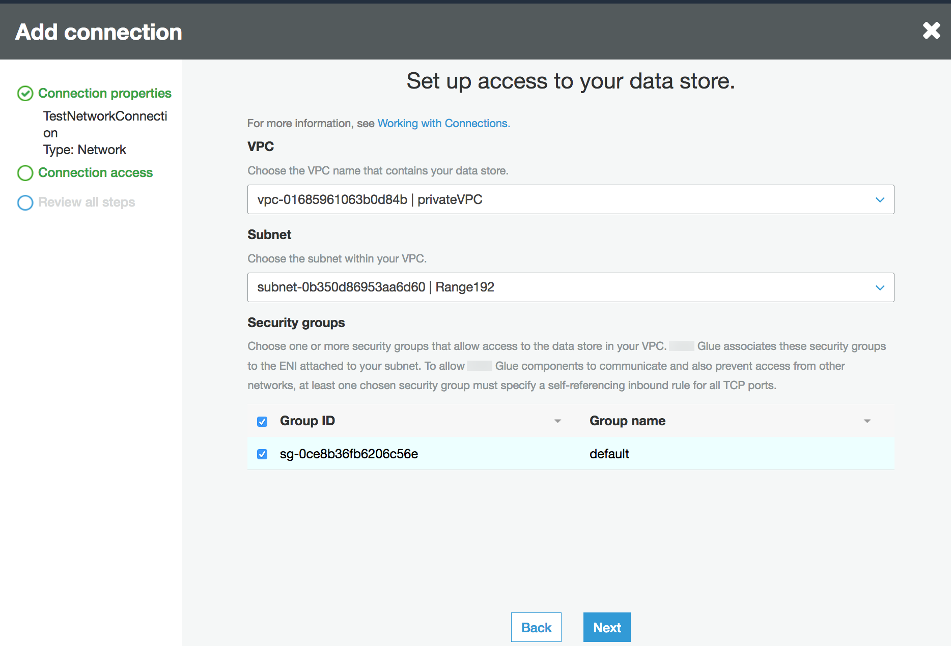 
                            选择连接类型。
                        