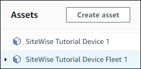 
                Amazon IoT SiteWise展平的设备资产层次结构屏幕截图。
              