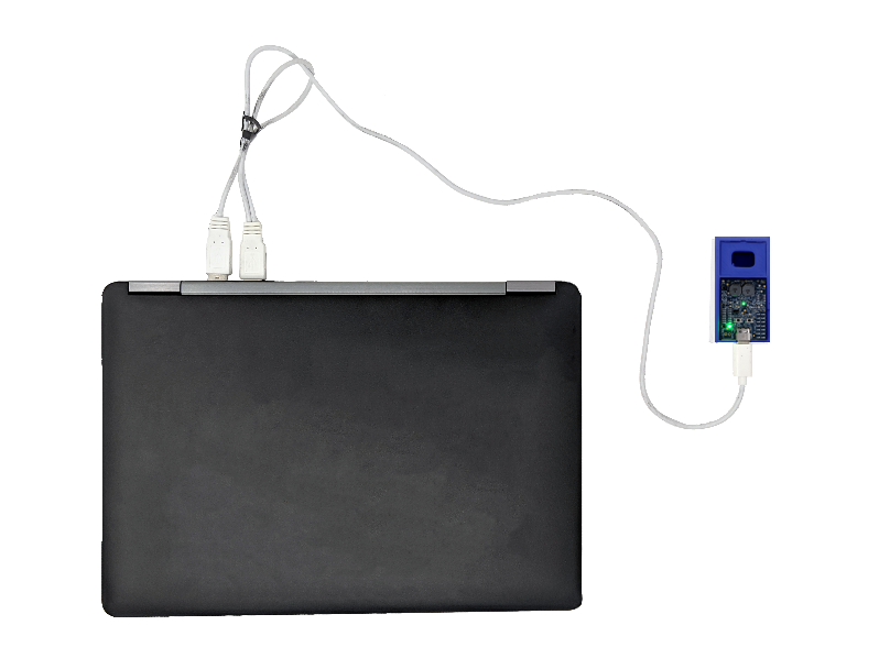 
                    将两个 USB-A 连接插入计算机。将单个 USB-A 连接插入设备套件。
                