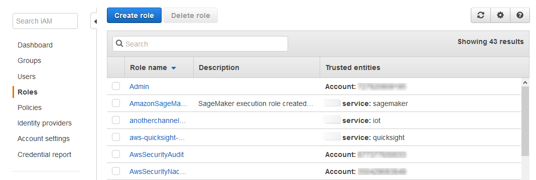 
              设置 IAMAmazon IoT EventsIAM 控制台中的服务角色。
            