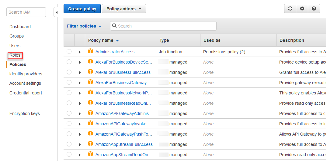 
              设置 IAMAmazon IoT EventsIAM 控制台中的服务角色。
            