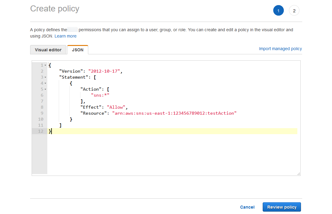 
              设置 IAMAmazon IoT EventsIAM 控制台中的服务角色。
            