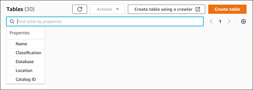 
          属性菜单从搜索字段中下拉，其中包含以下条目：名称、分类、数据库、位置、目录 ID
        
