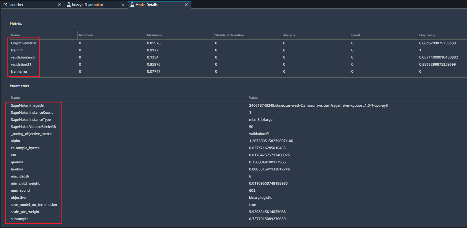 
            Select描述 AutoML Job.
          