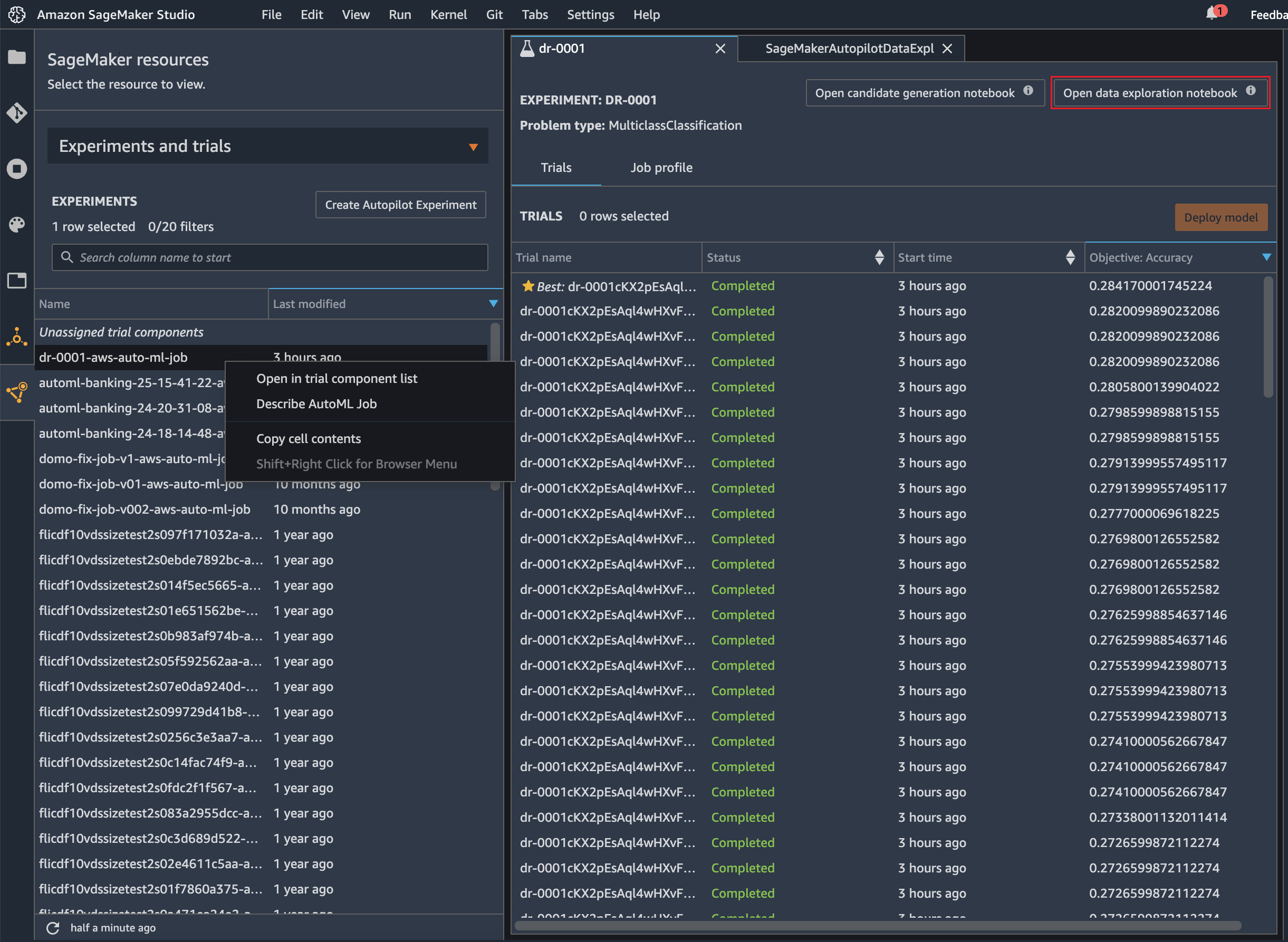 
           自动驾驶仪职位描述页面开放数据探索笔记本已选择。
        
