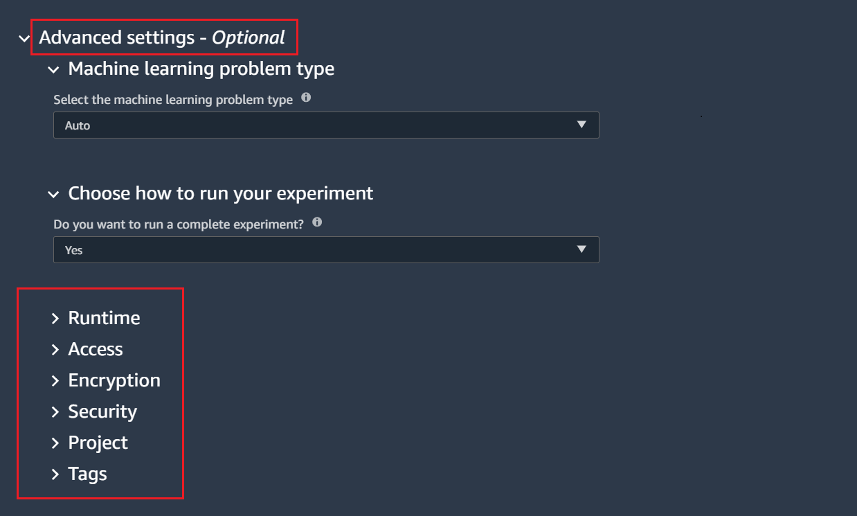 
              指定其他高级设置。
              
            