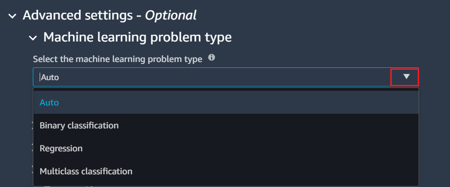 
              指定机器学习问题的类型。
              
            