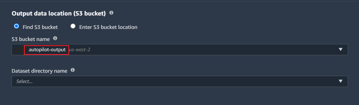 
              指定输出数据的位置。
              
            